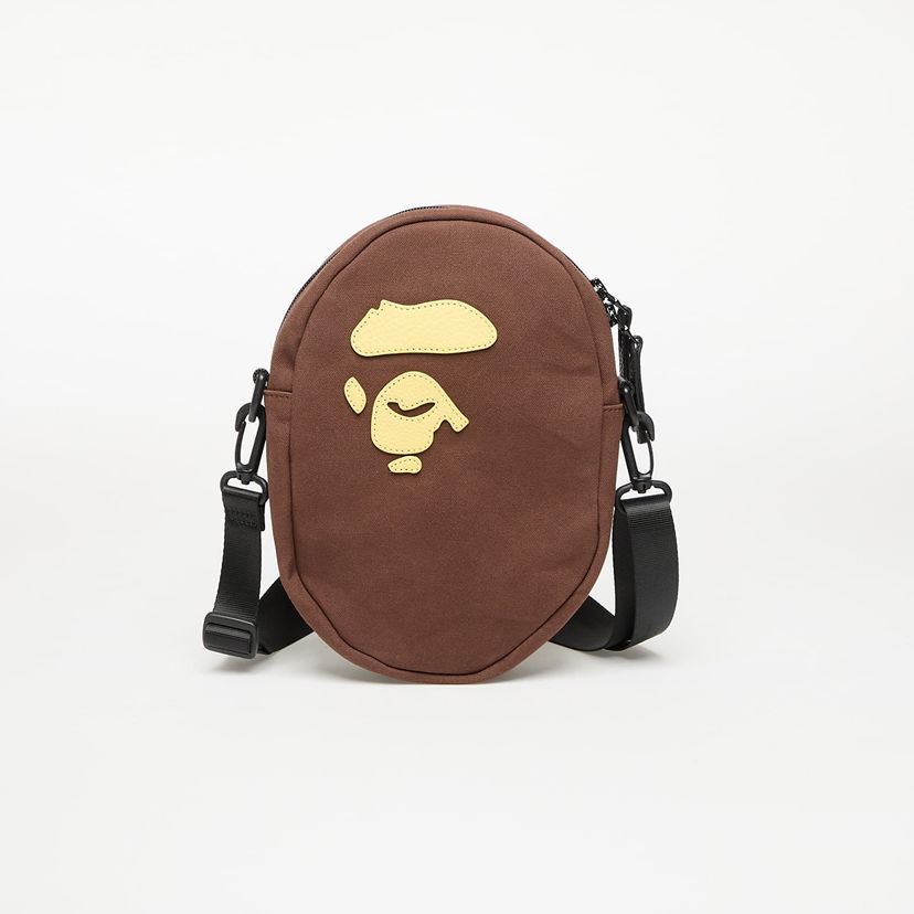 Skuldertaske BAPE A BATHING APE Ape Head Shoulder Bag Brun | 001SGL301002MBRW