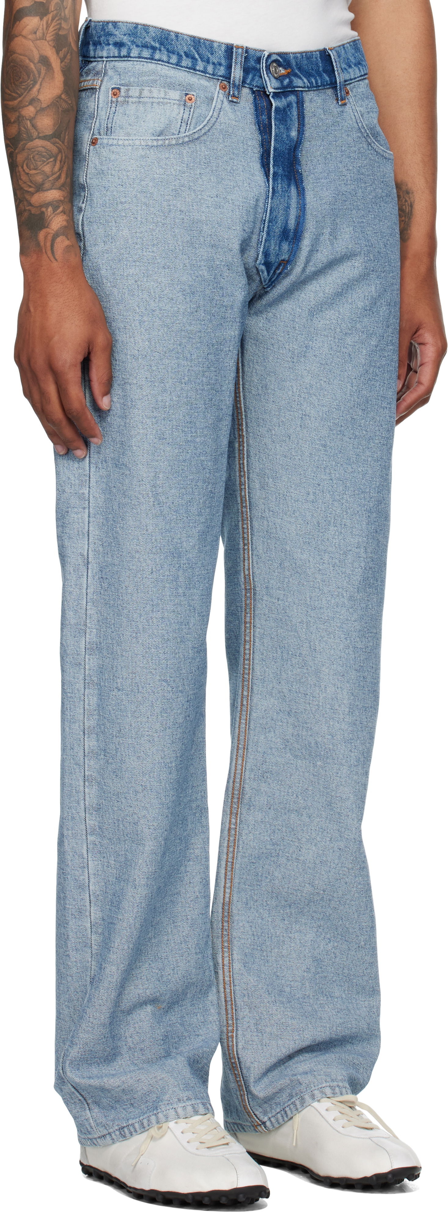 Jeans Maison Margiela MM6 Maison Margiela Straight-Leg Jeans Blå | SH0LA0026 M30018, 1