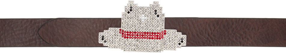 Bælter Maison Margiela Maison Margiela Crystal Cowboy Belt Brun | SM2TP0002 SV0266, 0