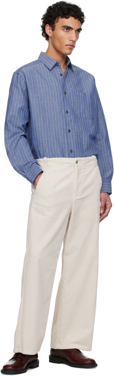 Skjorte A.P.C. A.P.C. Striped Button-Down Shirt Blå | COHFW-H12532, 4