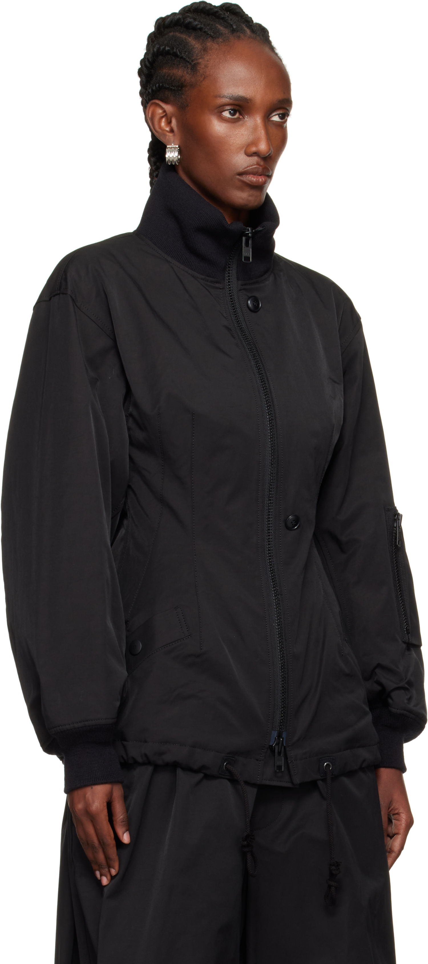 Bomberjakke Yohji Yamamoto YOHJI YAMAMOTO Twill Darts Bomber Jacket Sort | FM-J52-600, 1