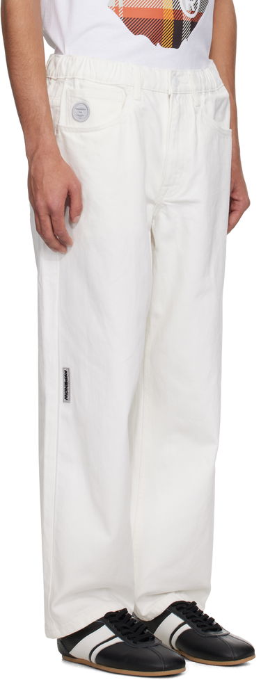 Bukser AAPE by A Bathing Ape AAPE by A Bathing Ape 'AAPE Now' Moonface Logo Jeans Hvid | AAPPTMB662XAOWHX, 1