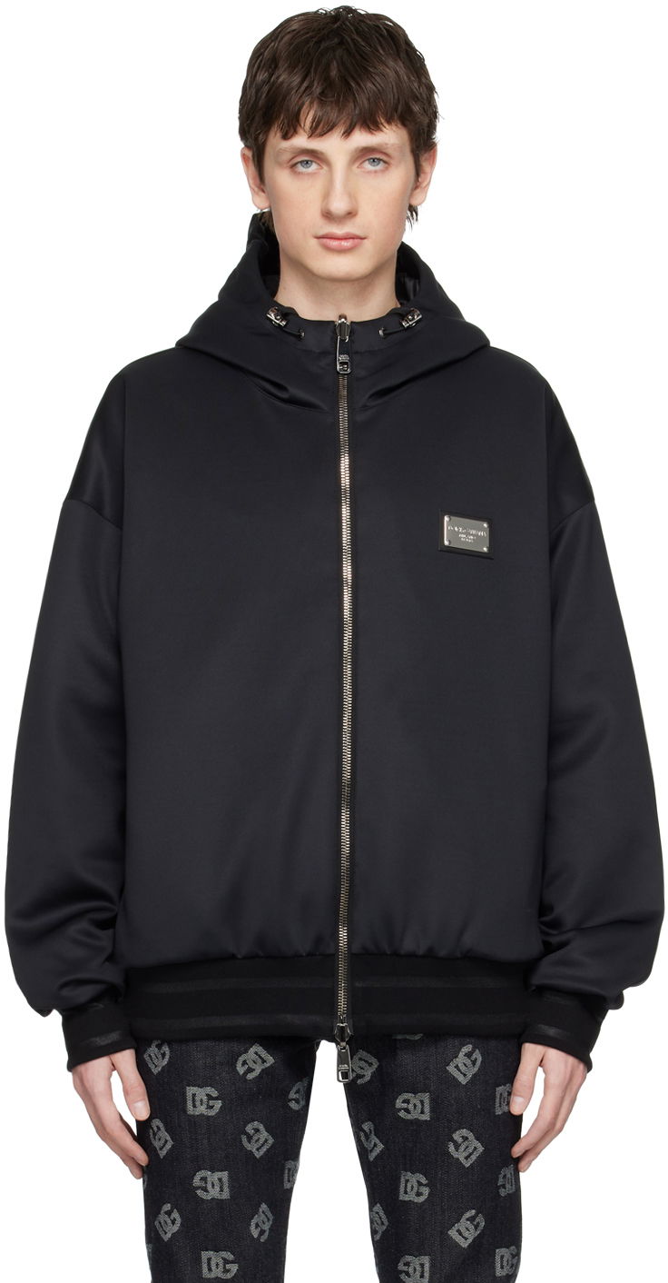 Jakke Dolce & Gabbana Black Reversible Jacket Sort | G9ZT7TFUGK6