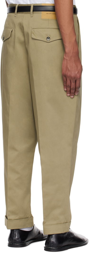 Bukser AMI AMI Paris Cotton Carrot Oversized Trousers Beige | HTR121.CO0103, 2