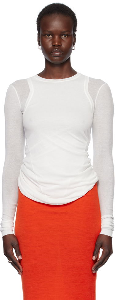 T-shirt Jil Sander Jil Sander Crewneck Long Sleeve T-Shirt Hvid | J02NH0012_J20249, 0
