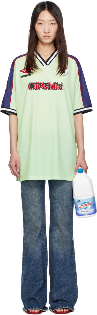 T-shirt Off-White Off-White Soccer T-Shirt Grøn | OWDH008S25JER0011427, 0