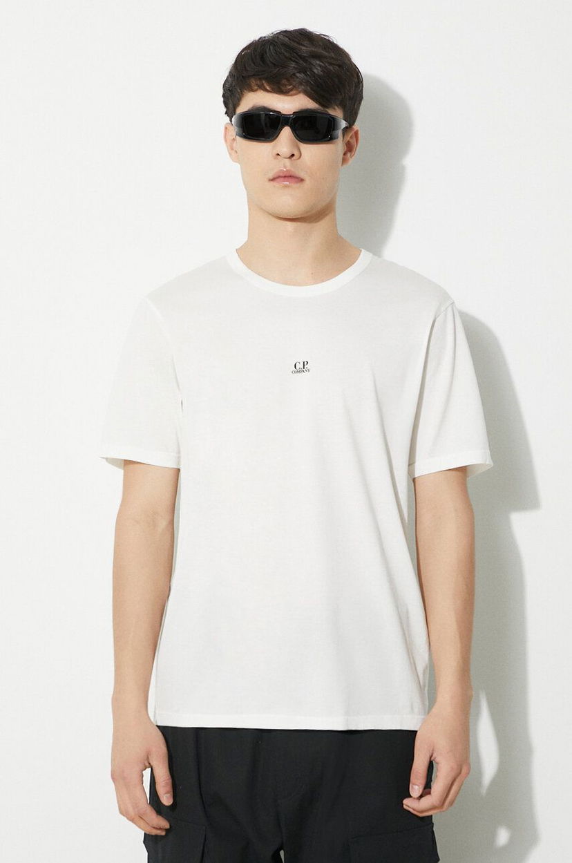 T-shirt C.P. Company Mercerized T-Shirt Hvid | 16CMTS088A006374G