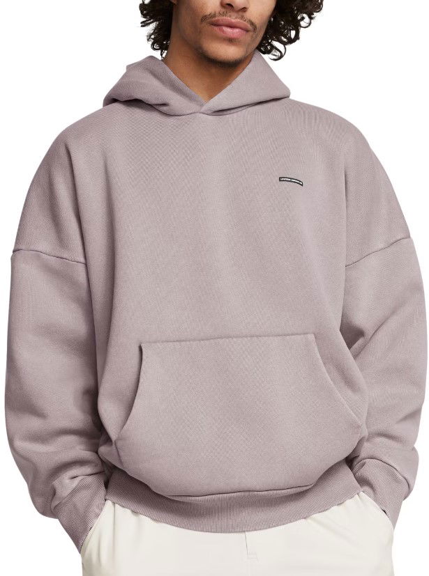 Sweatshirt Under Armour Under Armour Icon Fleece Wash Hoodie Lilla | 1386552-015