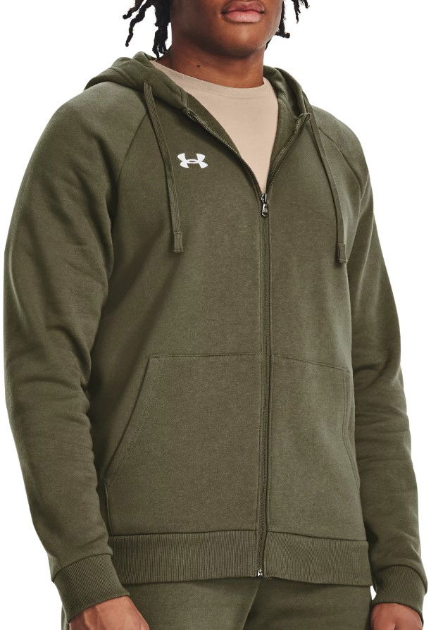 Sweatshirt Under Armour Rival Fleece FZ Grøn | 1379767-390, 0