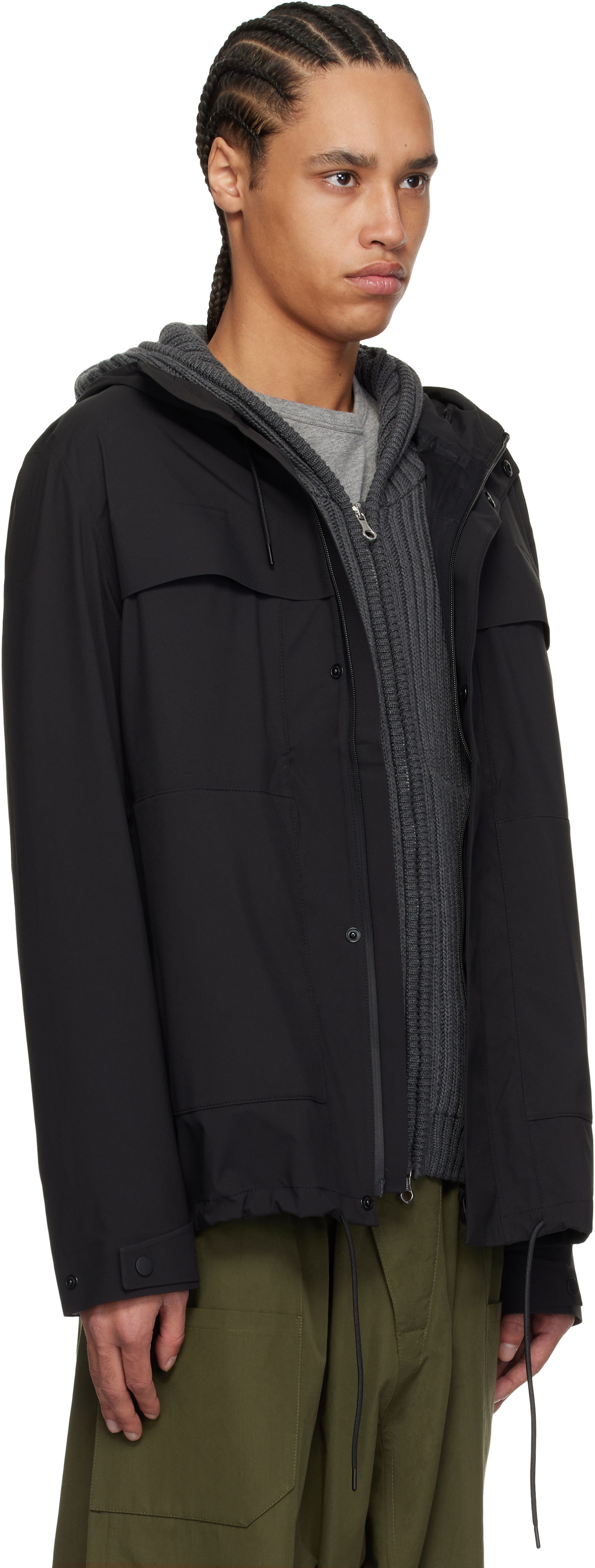 Vindjakke Rains Suva Hardshell Cargo Rain Jacket Sort | 12400, 1
