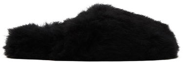 Tøj Yves Salomon Yves Salomon Toscana Fur Slippers Sort | 24W23WAA342XXTOSX, 0