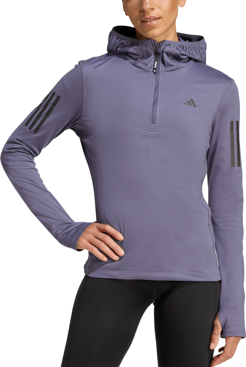 Sweatshirt adidas Originals Own the Run Hooded Running Top Lilla | jw9652, 0
