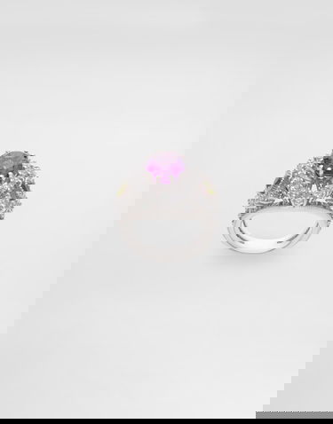 Ring Dolce & Gabbana Dolce & Gabbana Eleganza Ring with Amethyst, Peridots, and Sapphires, Size 54 Lilla | WRSA3GWAME180001, 3