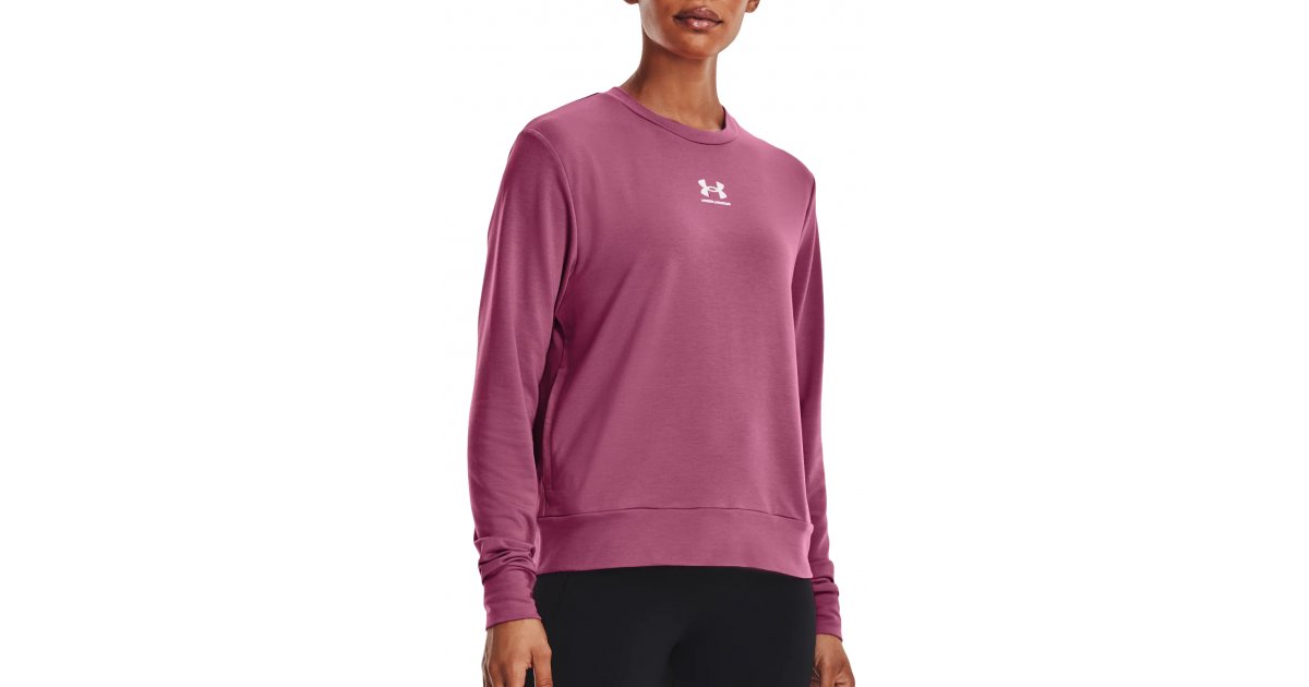 Sweatshirt Under Armour Sweatshirt Rival Terry Crew Lyserød | 1369856-669, 1