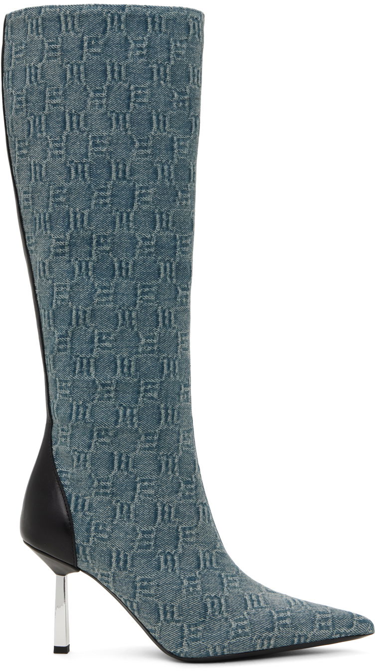 Tøj MISBHV MISBHV Sasha Denim Knee-High Boots Blå | 240BW931