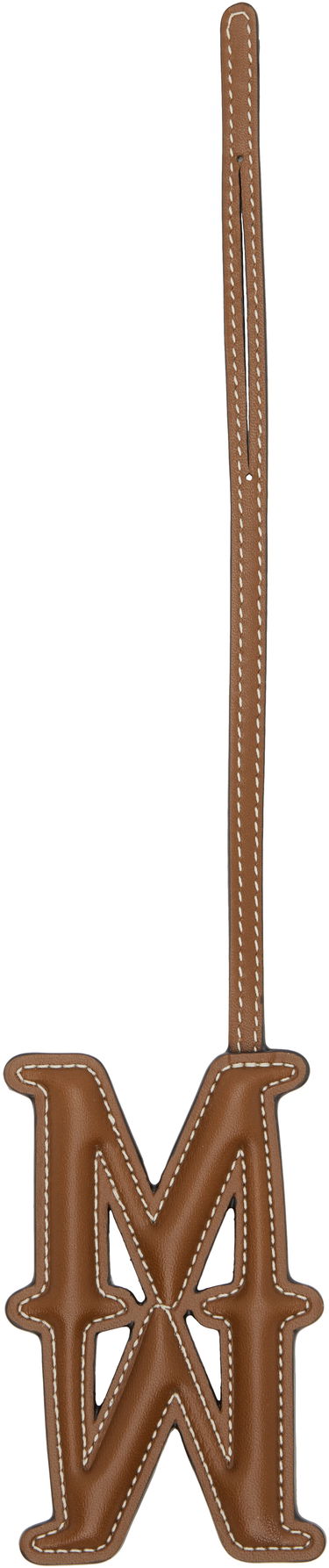 Nøgleringe Max Mara Max Mara Leather Monogram Keychain Brun | 2524726061600, 1