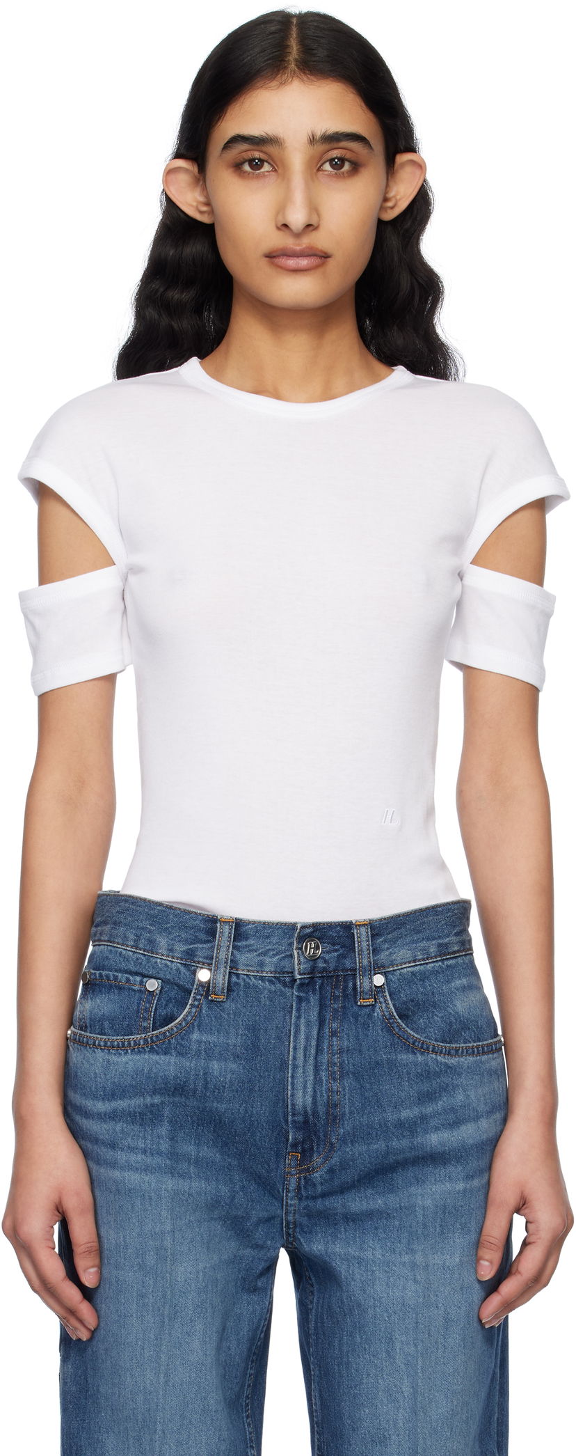 T-shirt Helmut Lang Helmut Lang Slim Logo T-Shirt Hvid | O09HW504