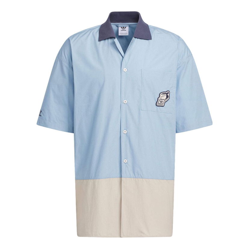 Skjorte adidas Originals Yu Nagaba V-Day Relaxed Fit Shirt Blå | IS0635