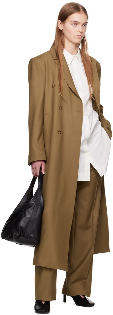 Frakker Loulou de Saison Loulou de Saison Maisun Double-Breasted Maxi Coat Brun | MAISUN, 3