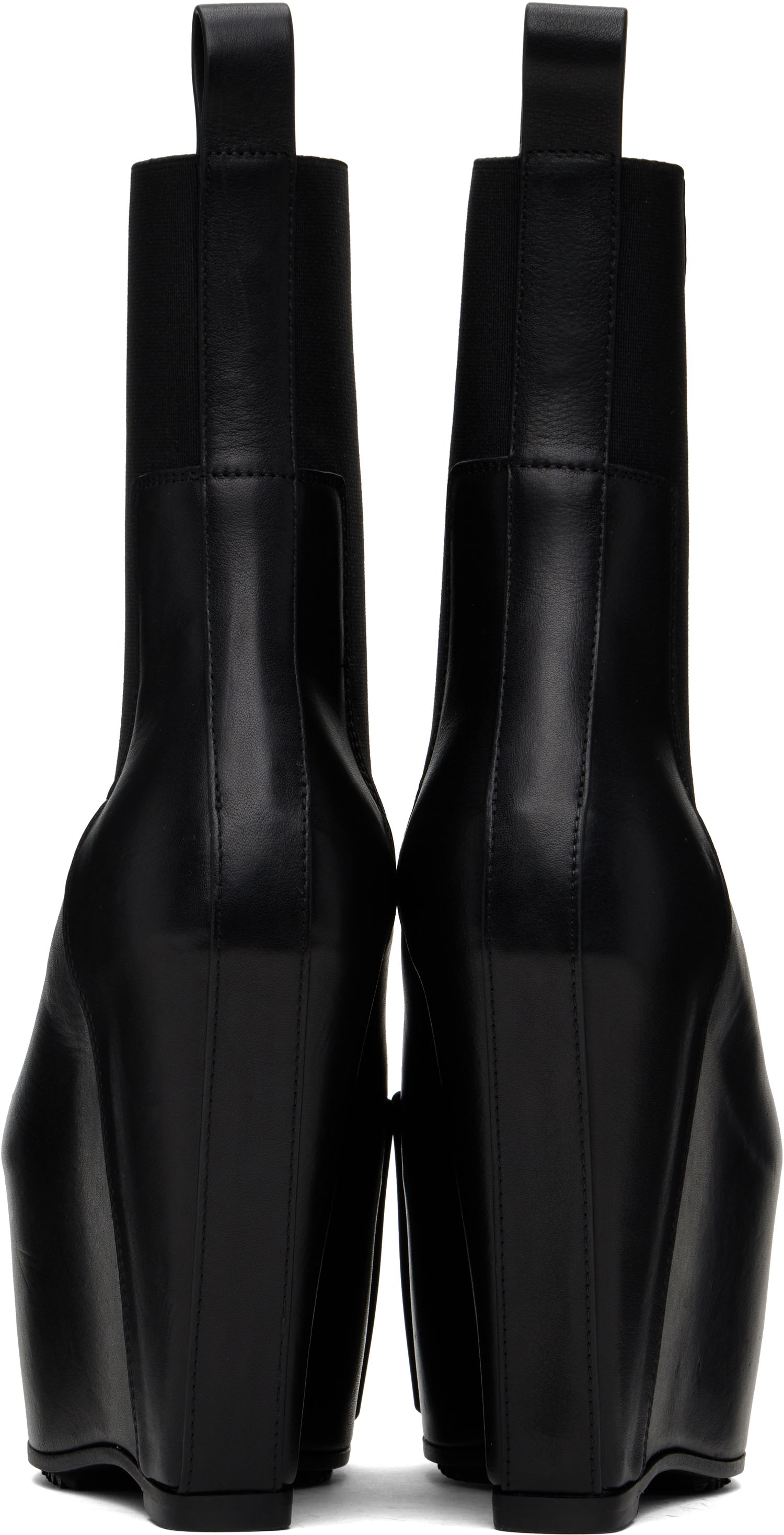 Tilbehør Rick Owens Rick Owens Porterville Grilled Wedge Beatle Chelsea Boots Sort | RO02D3848 LOOGR, 1