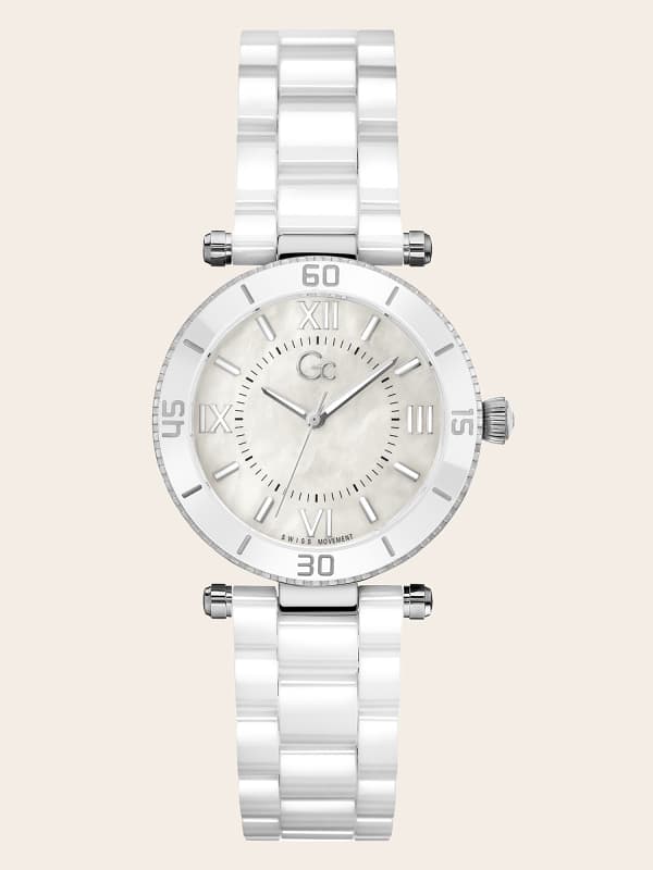 Ur GUESS Marciano Gc Ceramic Analogue Watch Grå | Z05008FLSWC, 0