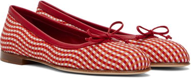 Tøj Manolo Blahnik Manolo Blahnik Veralli Ballerina Flats Rød | 424-1947, 3