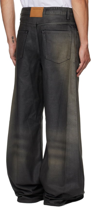 Jeans Alexander Wang Alexander Wang Faux Leather Relaxed Fit Jeans Sort | 6DC3254807, 2