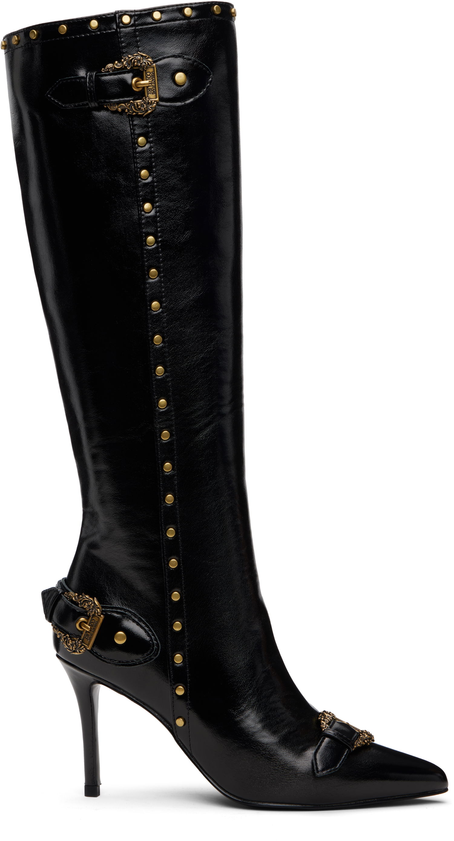 Sneakers og sko Versace Versace Jeans Couture Couture1 Scarlett Knee-High Boots Sort | E79VA3S58_EZSC35, 0
