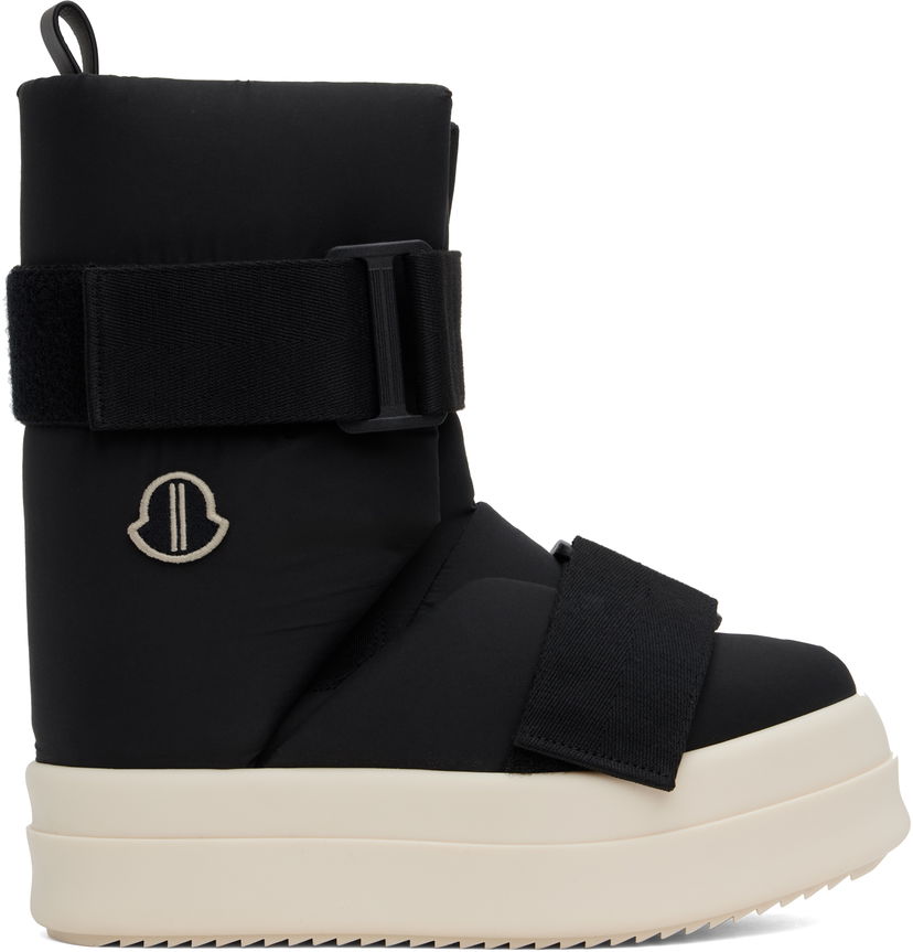 Tøj Rick Owens Moncler + Rick Owens Low Splint Boots Sort | MU02D4G20 M4944