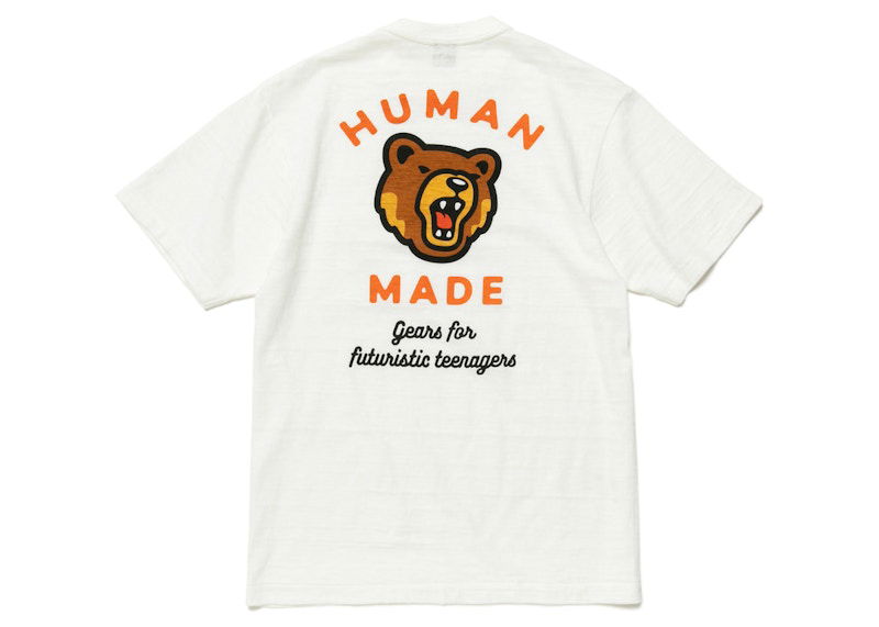 T-shirt Human Made Pocket Bear Graphic Print T-Shirt Hvid | HM25CS040, 0