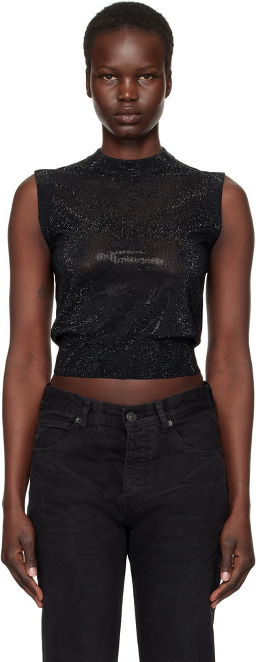 Tanktop Alexander Wang Mock Neck Hotfix Tank Top Sort | 1KC1251078, 0