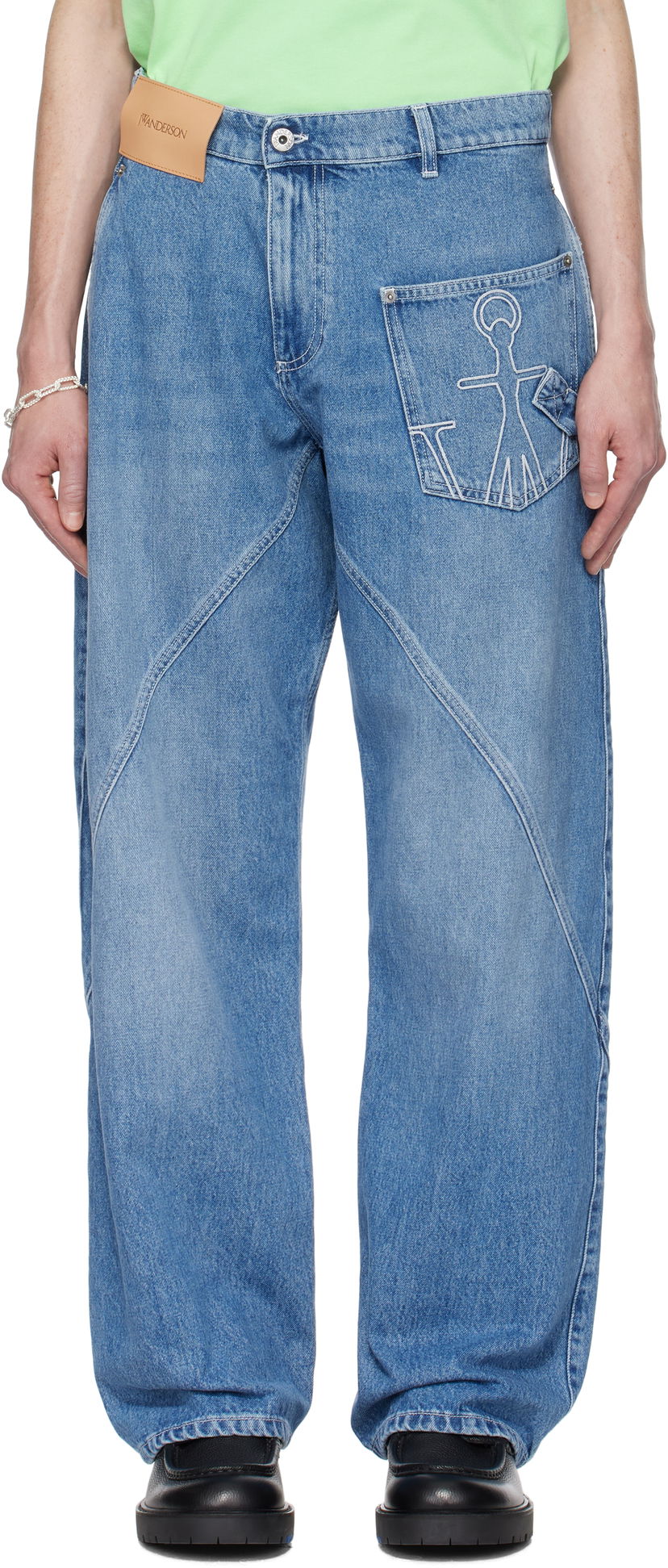 Jeans JW Anderson JW Anderson Twisted Workwear Jeans Blå | DT0110-PG1735