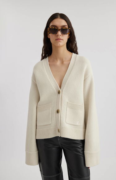Sweater AXEL ARIGATO Memory Relaxed Cardigan Beige | A0443010, 8