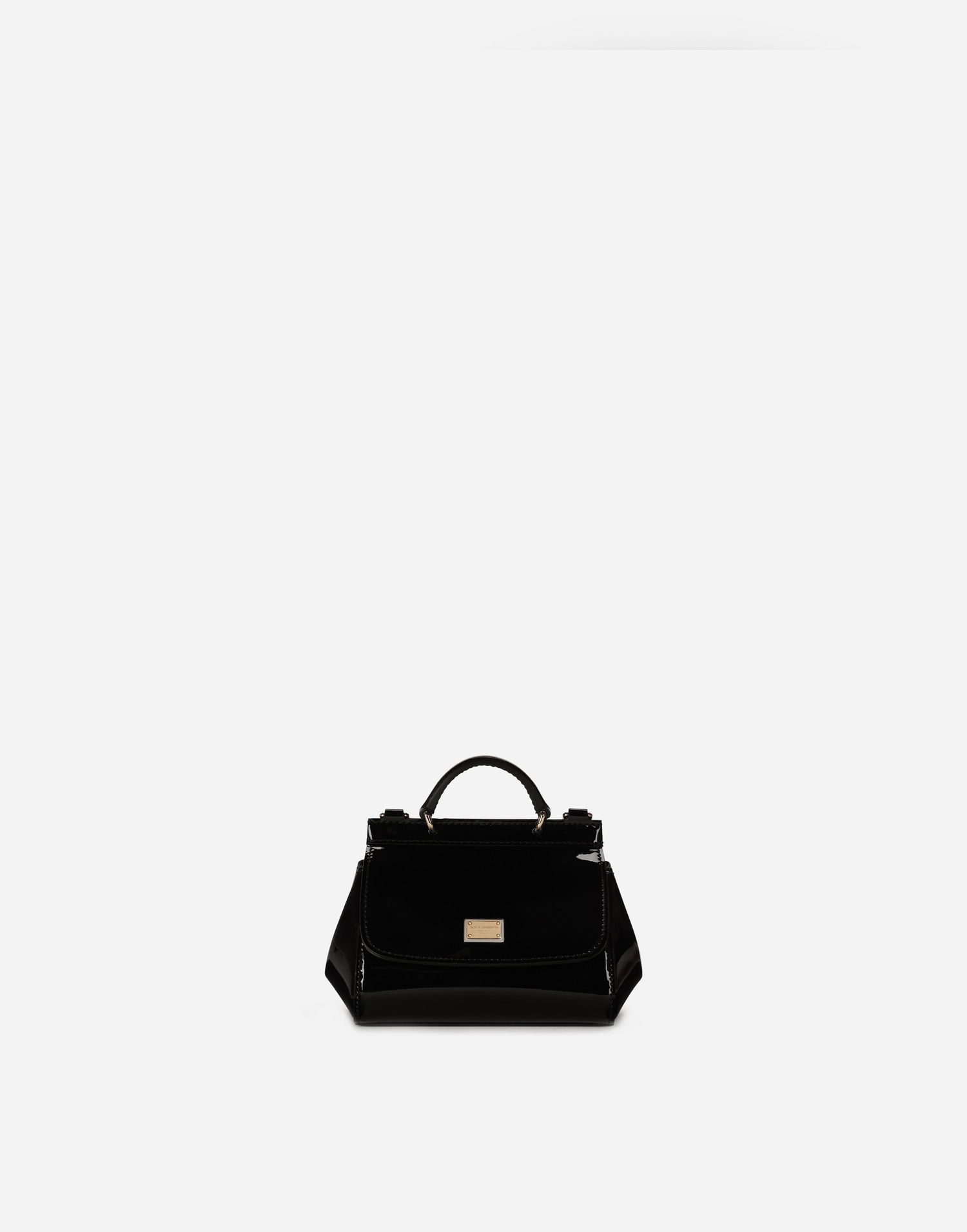 Håndtaske Dolce & Gabbana Dolce & Gabbana Mini Sicily Patent Leather Bag Sort | EB0003A106780999, 0