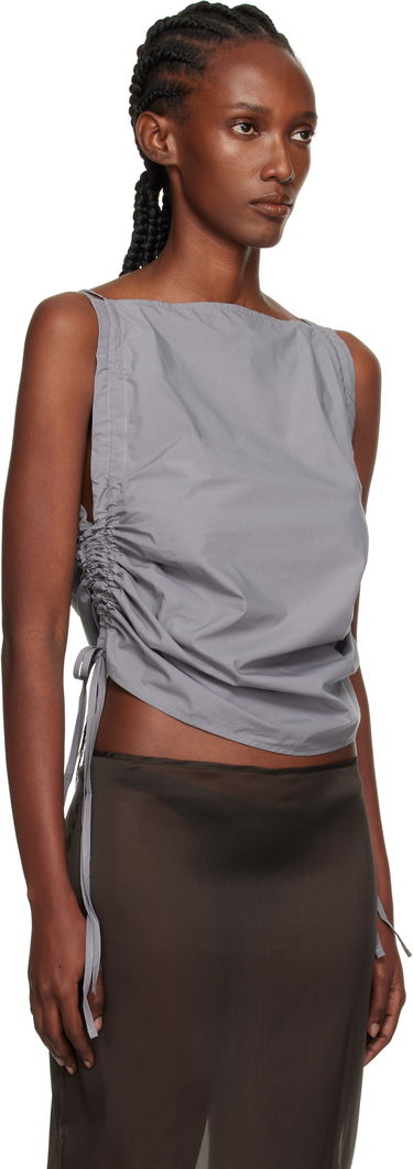 Tanktop Baserange Baserange Pictorial Ruched Strap Top Grå | TSPIS-PO-AU25, 1