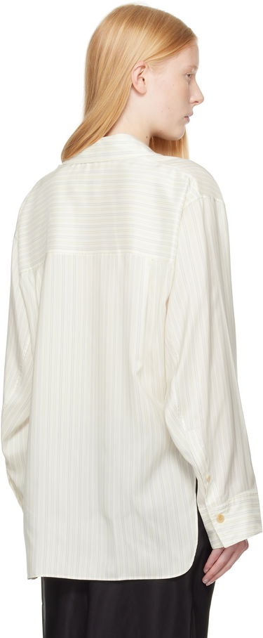 Skjorte Khaite Khaite Herschel Striped Button-Down Shirt Hvid | 23793003, 2