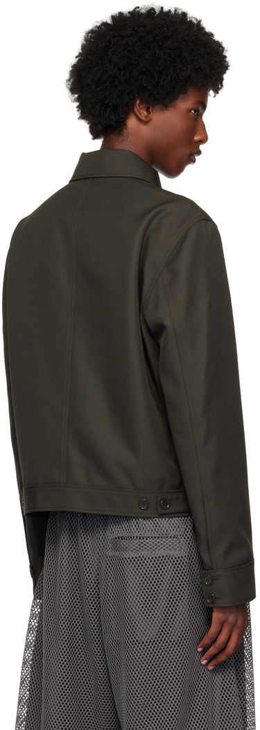 Bomberjakke Courrèges Signature Retro Zip-Up Jacket Grøn | 324CBL204PL0056, 2