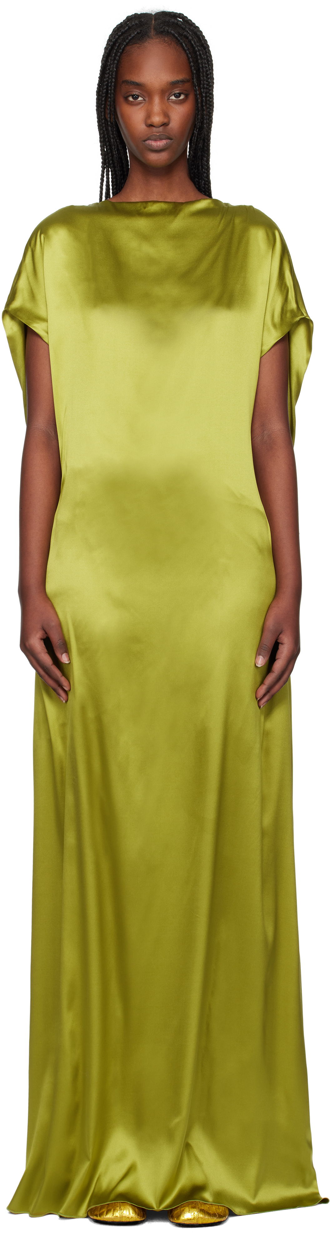 Kjole Dries Van Noten Dries Van Noten Silk Floor Length Dress Grøn | 251-011035-1032, 0