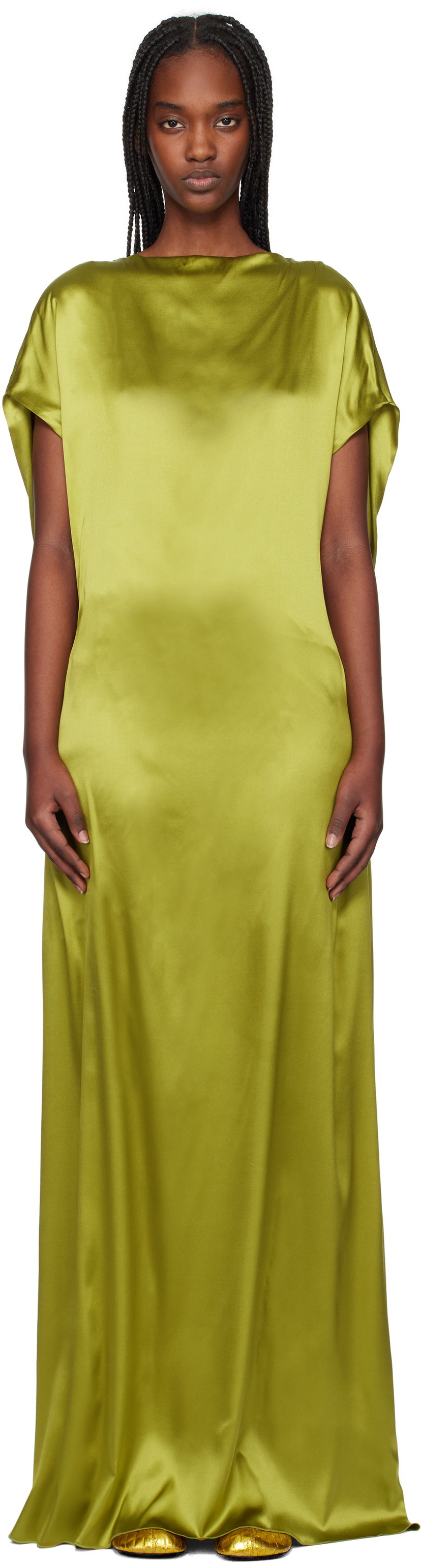 Kjole Dries Van Noten Dries Van Noten Silk Floor Length Dress Grøn | 251-011035-1032