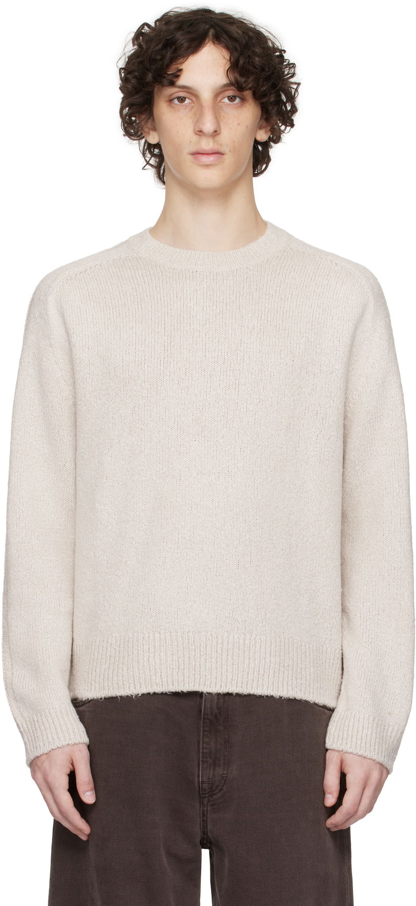 Sweater OUR LEGACY OUR LEGACY True Roundneck Sweater Beige | M2253TO