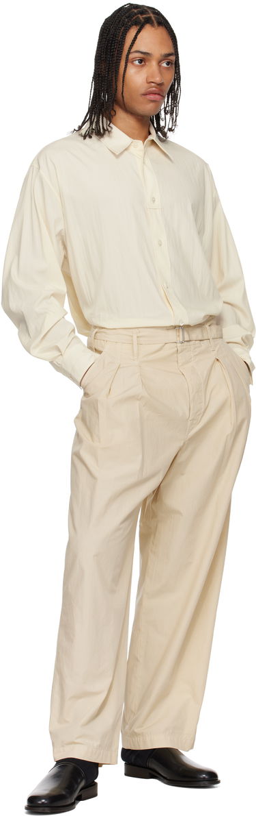 Skjorte LEMAIRE Lemaire Loop Button-Up Shirt Beige | SH1169 LF1370, 4
