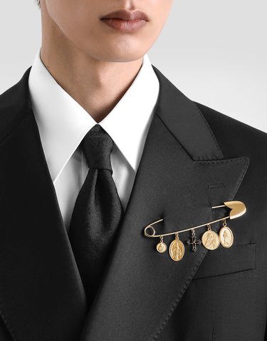 Stift Dolce & Gabbana Dolce & Gabbana Safety Pin Brooch with Medals and Cross Charms Gul | WPR5S2W1111ZOO00, 1
