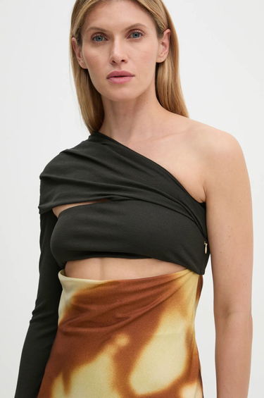 Kjole Nanushka One-shoulder Maxi Dress with Abstract Print Flerfarvet | NW24FWDR41050, 3