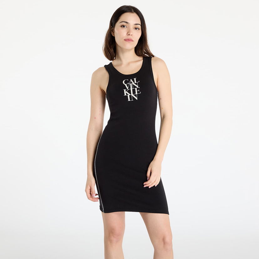 Kjole CALVIN KLEIN Calvin Klein Jeans Women's Cotton Rib Dress Sort | LV044C203G UB1