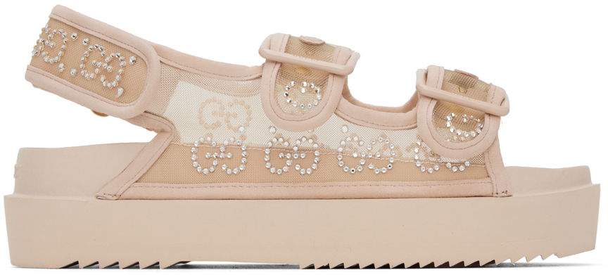 Sneakers og sko Gucci Crystal GG Sandals "Beige" Beige | 693404 F13A0, 0