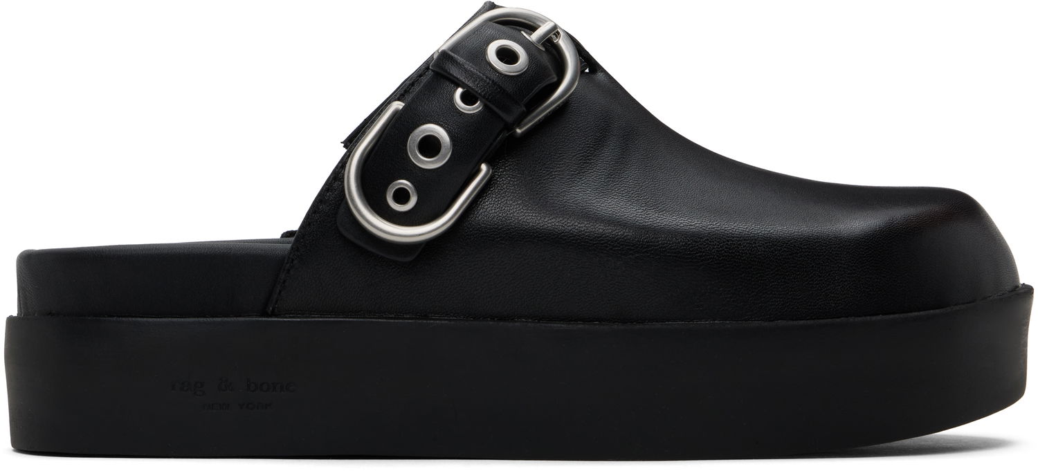 Tøj rag & bone Rag & Bone Geo Platform Mules Sort | WFF24HF1003LE03, 0