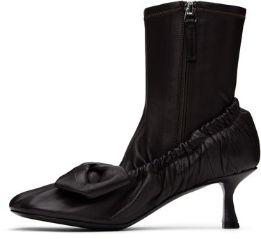 Sneakers og sko Acne Studios Acne Studios Leather Bow Ankle Boots Brun | AD0796-, 2