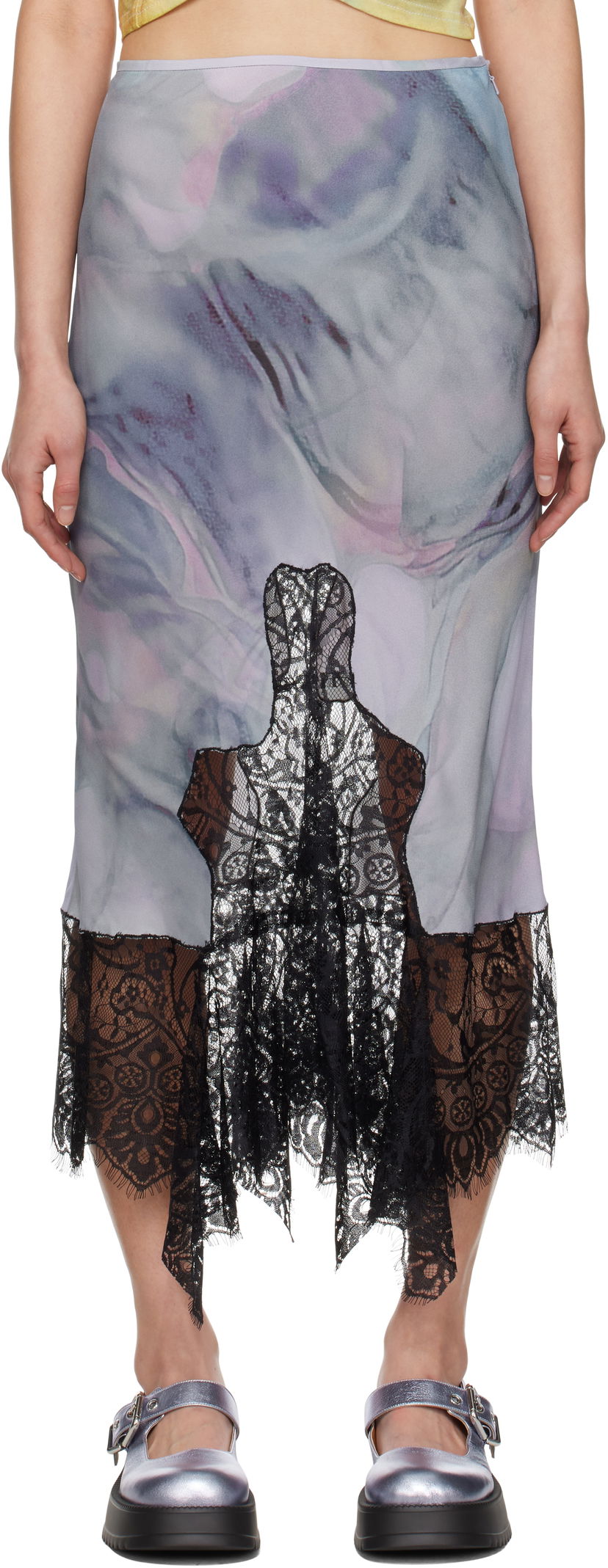 Nederdel Collina Strada Collina Strada Hiss Lace Midi Skirt Flerfarvet | XX7120