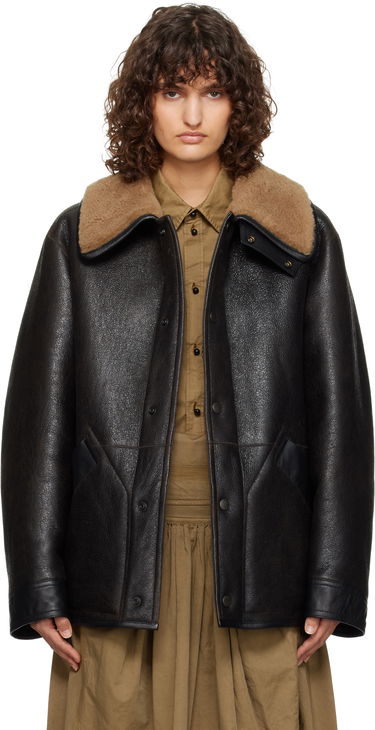 Bomberjakke LEMAIRE Shearling Oversized Jacket Sort | CO1080 LL0092, 0