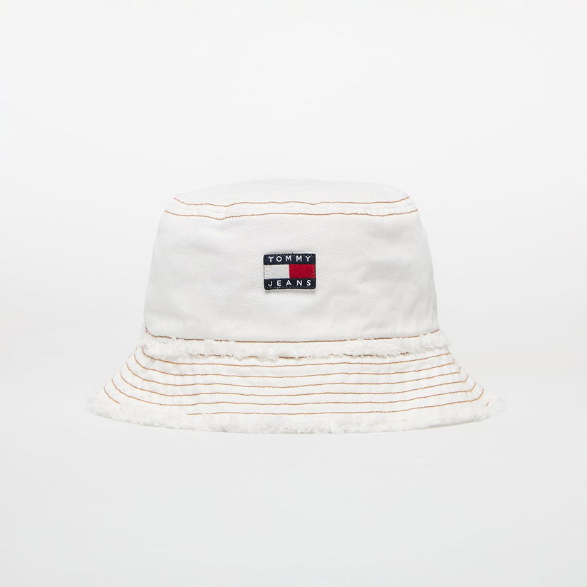 Hat Tommy Hilfiger Tommy Jeans Heritage Denim Bucket Hat Hvid | AW0AW17571 1CD